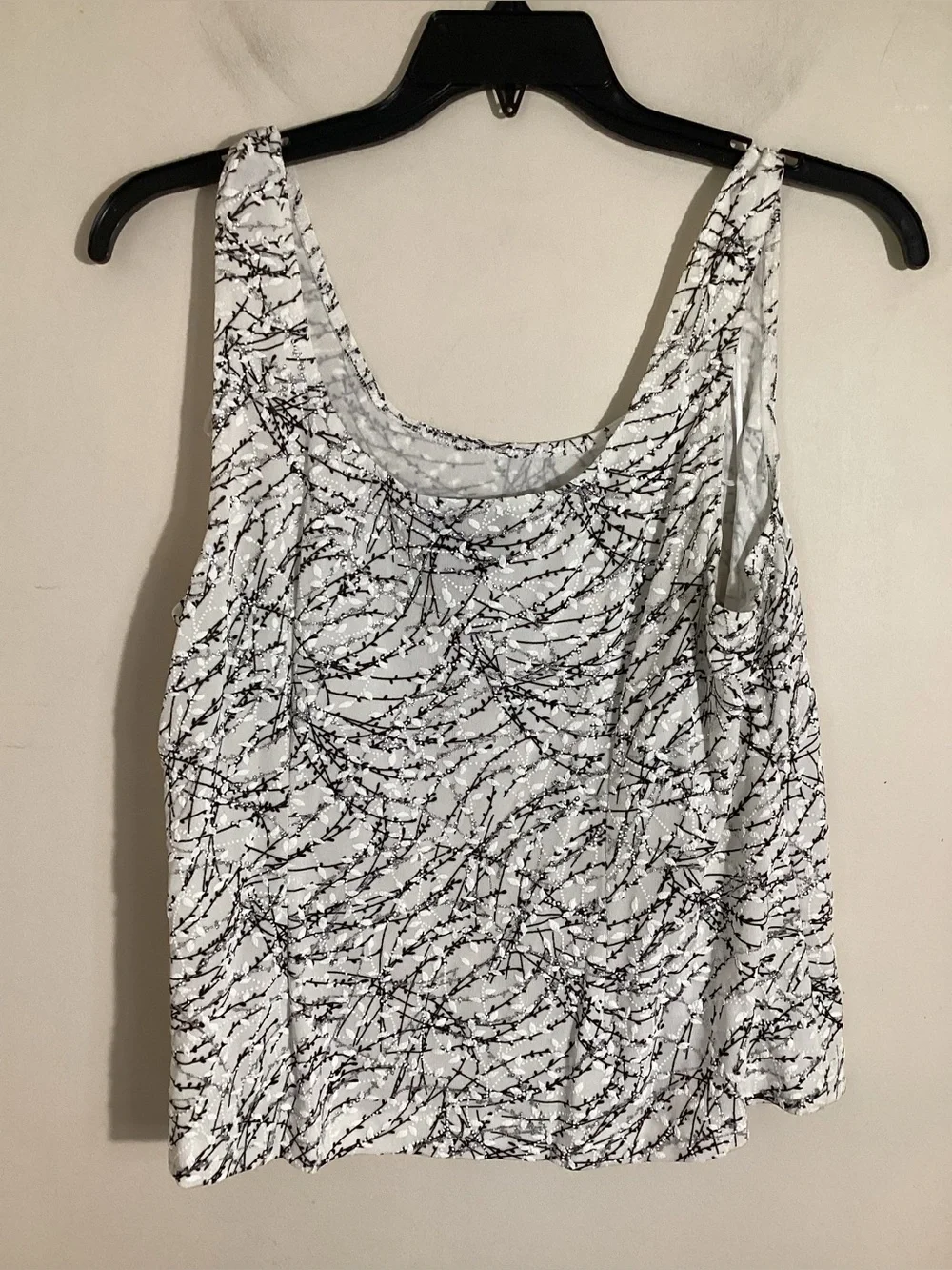 Alex Evenings Plus Mandarin Neck Glitter Twin Set 1X